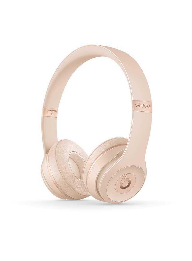 Beats Solo 3 Wireless On-Ear Headphones - Matte Gold for Music Lovers - Travel Friendly - Noise Cancellation - Wireless
