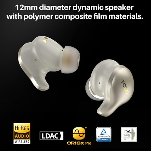 TOZO Golden X1 Wireless Earbuds LDAC & Hi-ResAudio Champagne
TOZO Golden X1 Wireless Earbuds Noise Cancellation Champagn