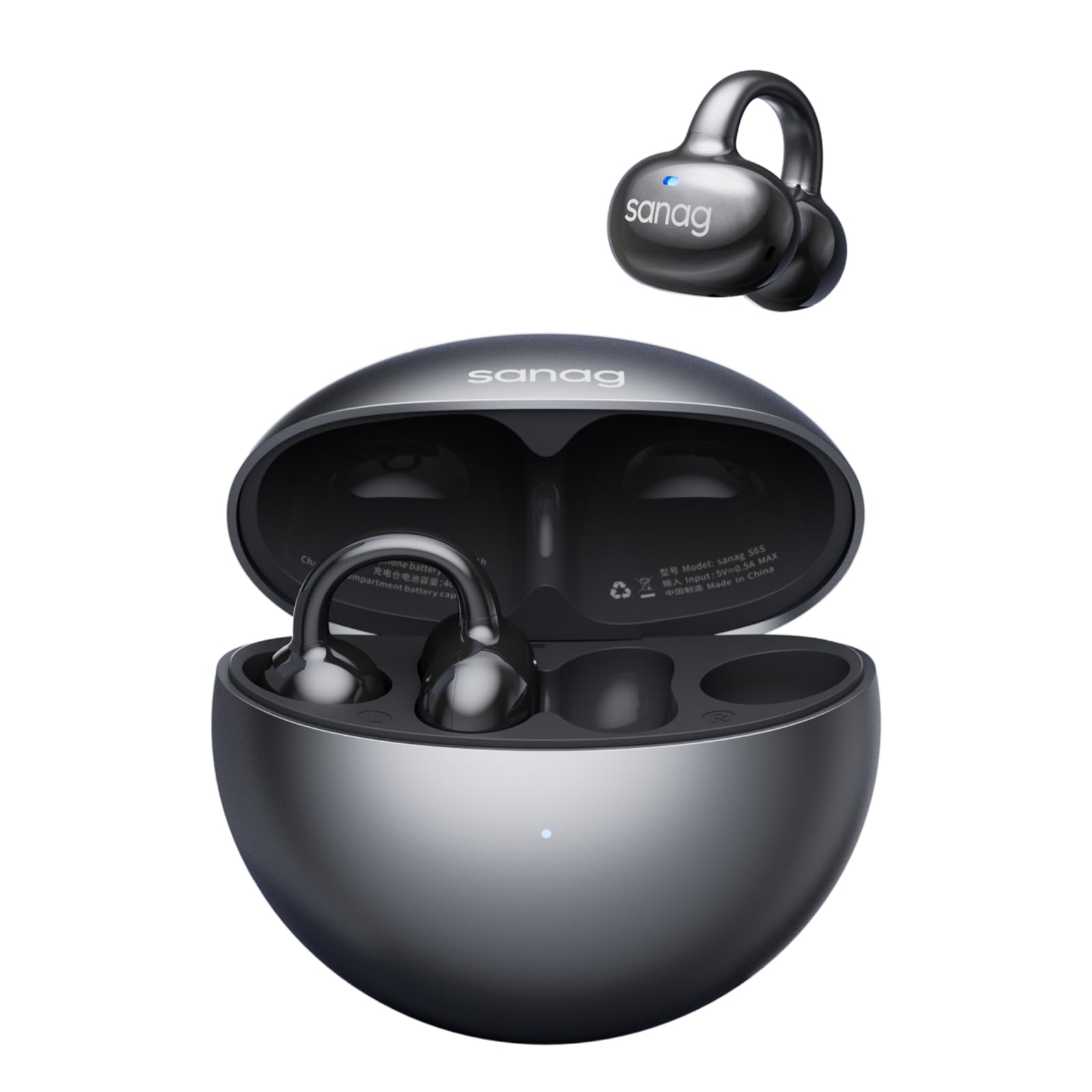 Sanag S6S True Wireless Bluetooth Earphones for Sports Black
Sanag S6S Open Ear Free Clip-On Bluetooth Earbuds for Runne