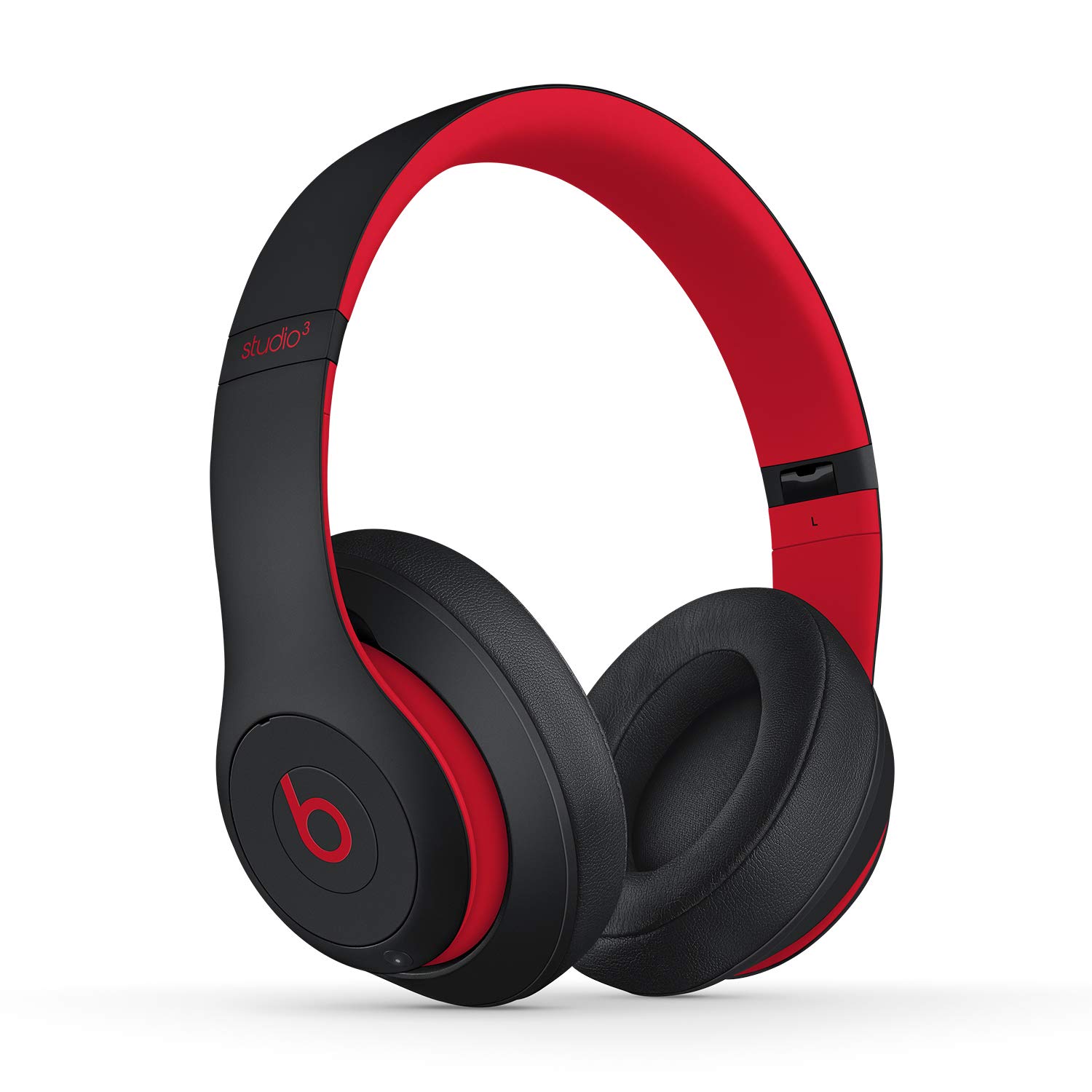 Beats Studio3 Decade Collection Wireless Over-Ear Headphones - Defiant Black/Red for Music Lovers Traveling Commuting